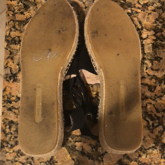 Black suede, leather & jute made in Spain espadrilles Sz 9 - Picture 4 of 9